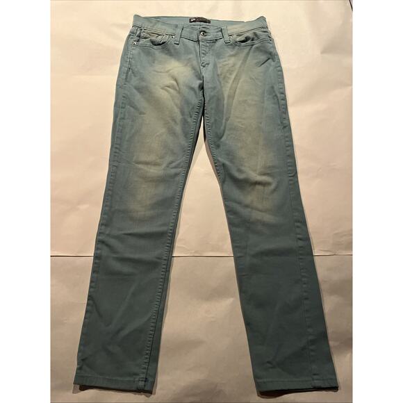 Levi's 524 Too Superlow Straight Jeans Women's Size 30X32 Light Wash Aquamarine - Picture 2 of 15
